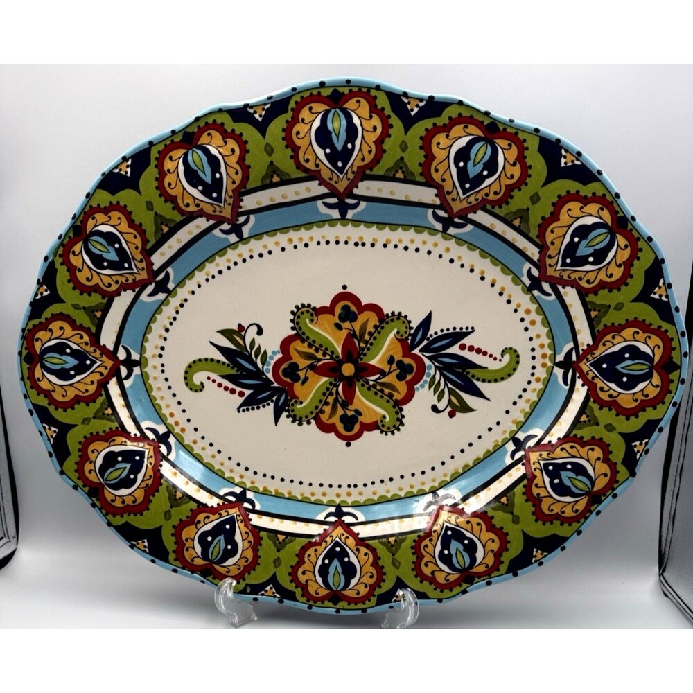 Tabletops Unlimited Bocca Espana 18" Oval Serving Platter - Exc. Cond.